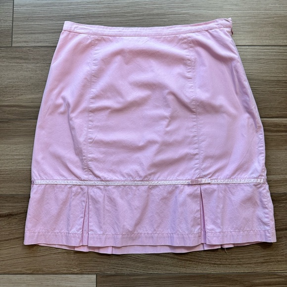 Casual Corner Dresses & Skirts - Vintage 90s Casual Corner Light Pink Pencil Skirt with Pleated Hem Coquette Bow
